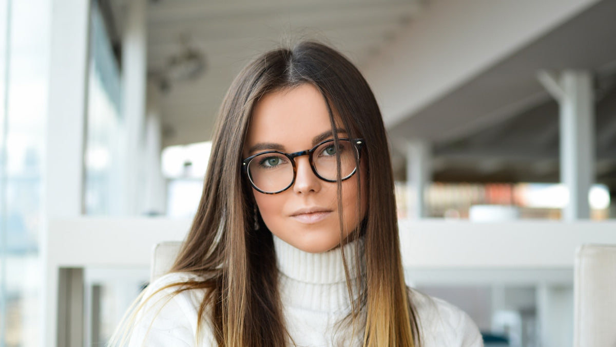 Eyeglass lenses close up