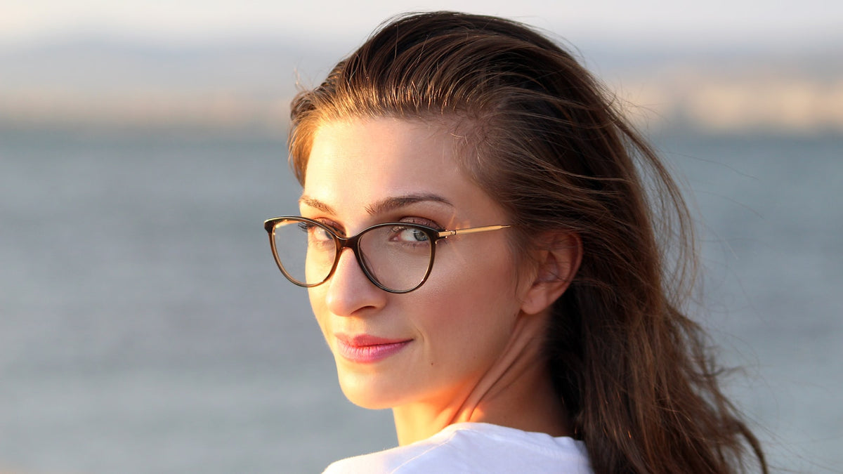 Eyeglasses on display