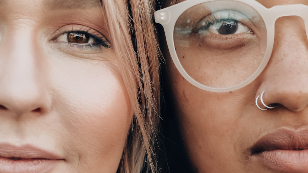 Sunglasses in bright daylight