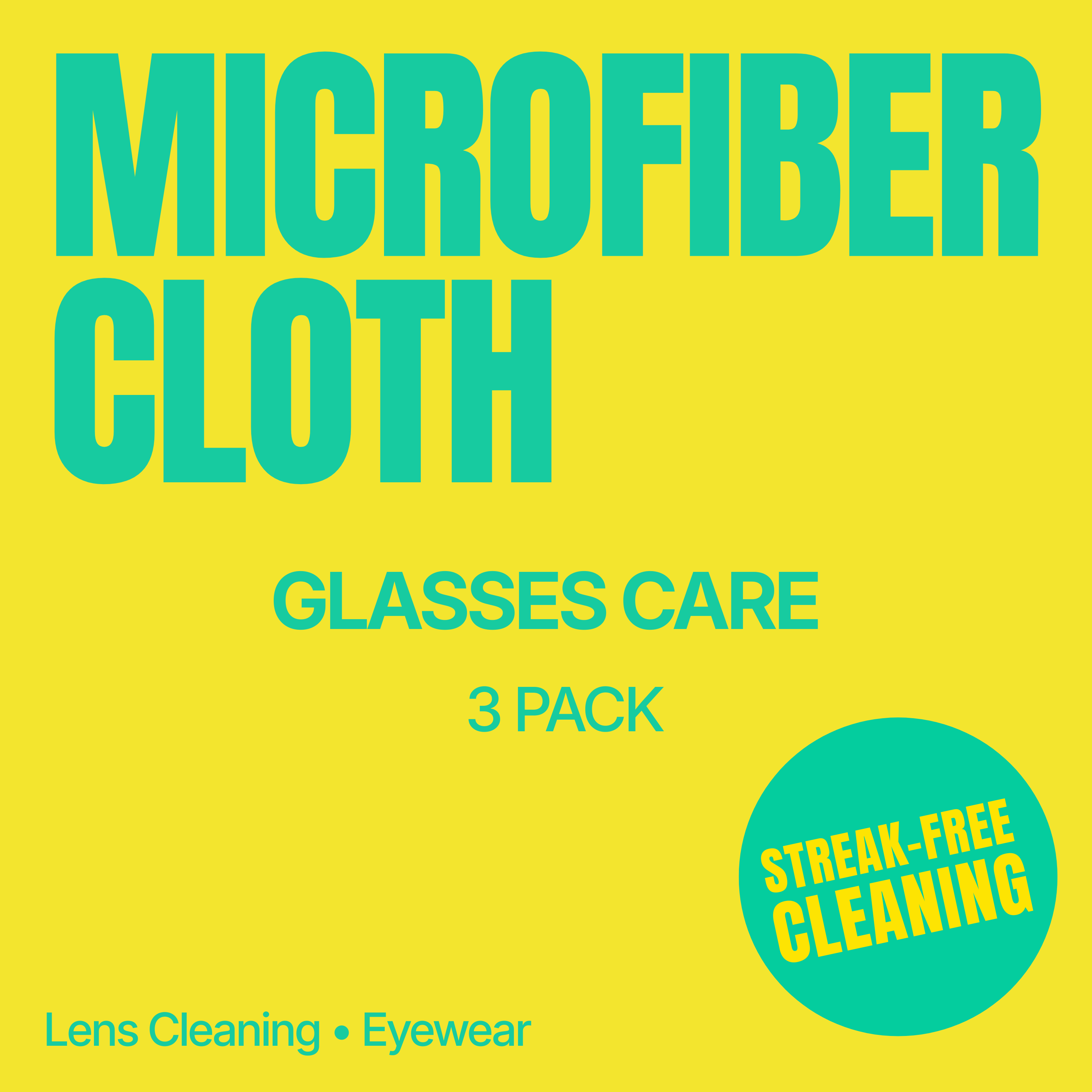 Microfiber Glasses Cloth | 3 Pack-1