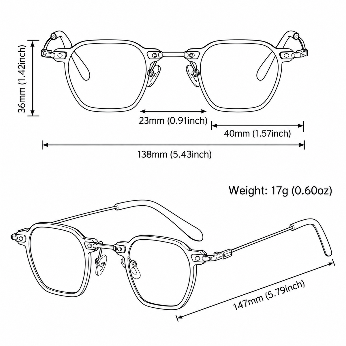 Polygon Punk Sunglasses – Small Metal, UV400-16