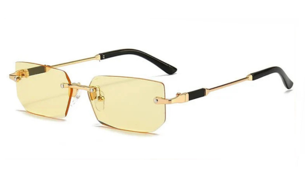Vertigo Rimless Rectangle Sunglasses for Clearer Wider Vision-12
