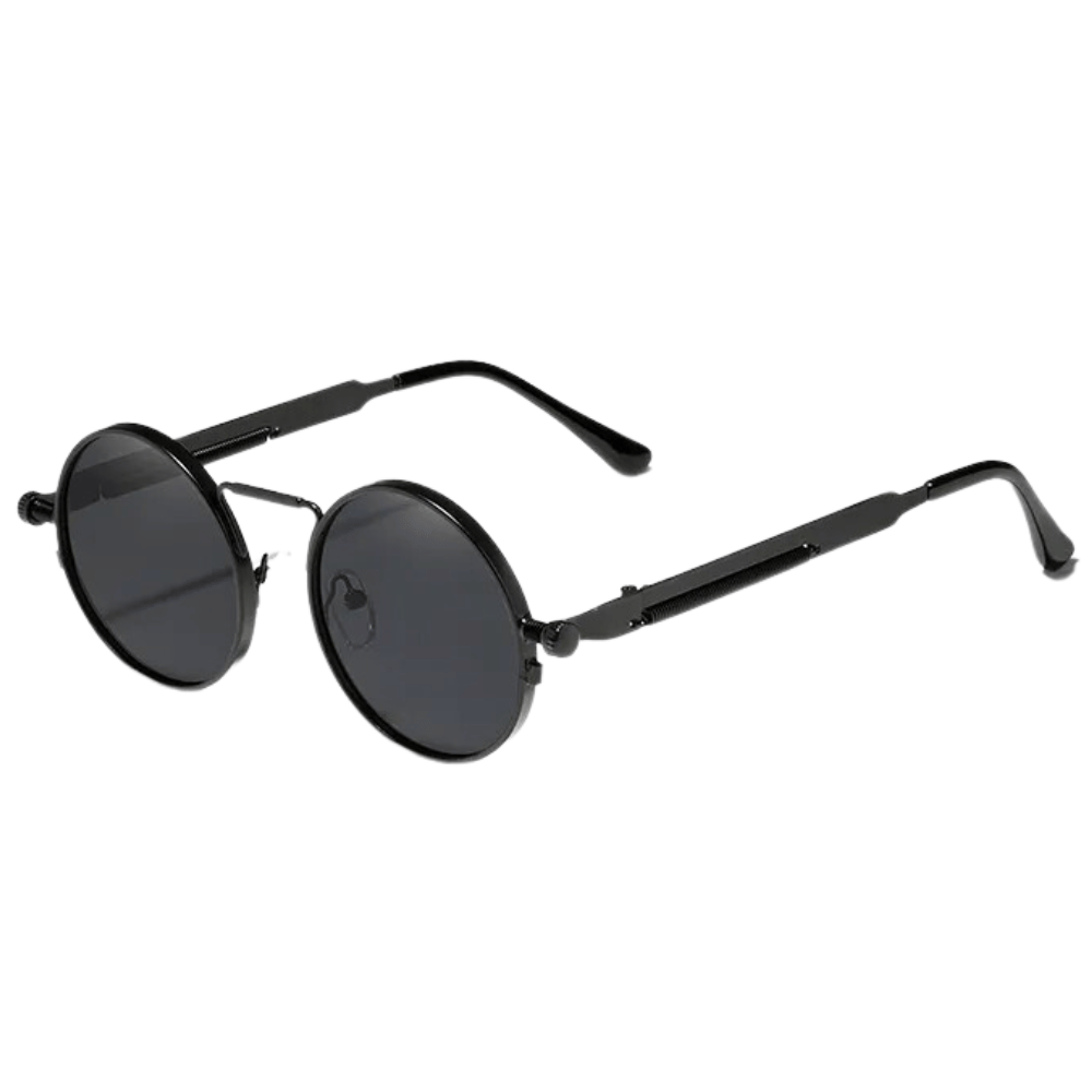 Round Metal Sunglasses - Vintage Steampunk Style Eyewear-1