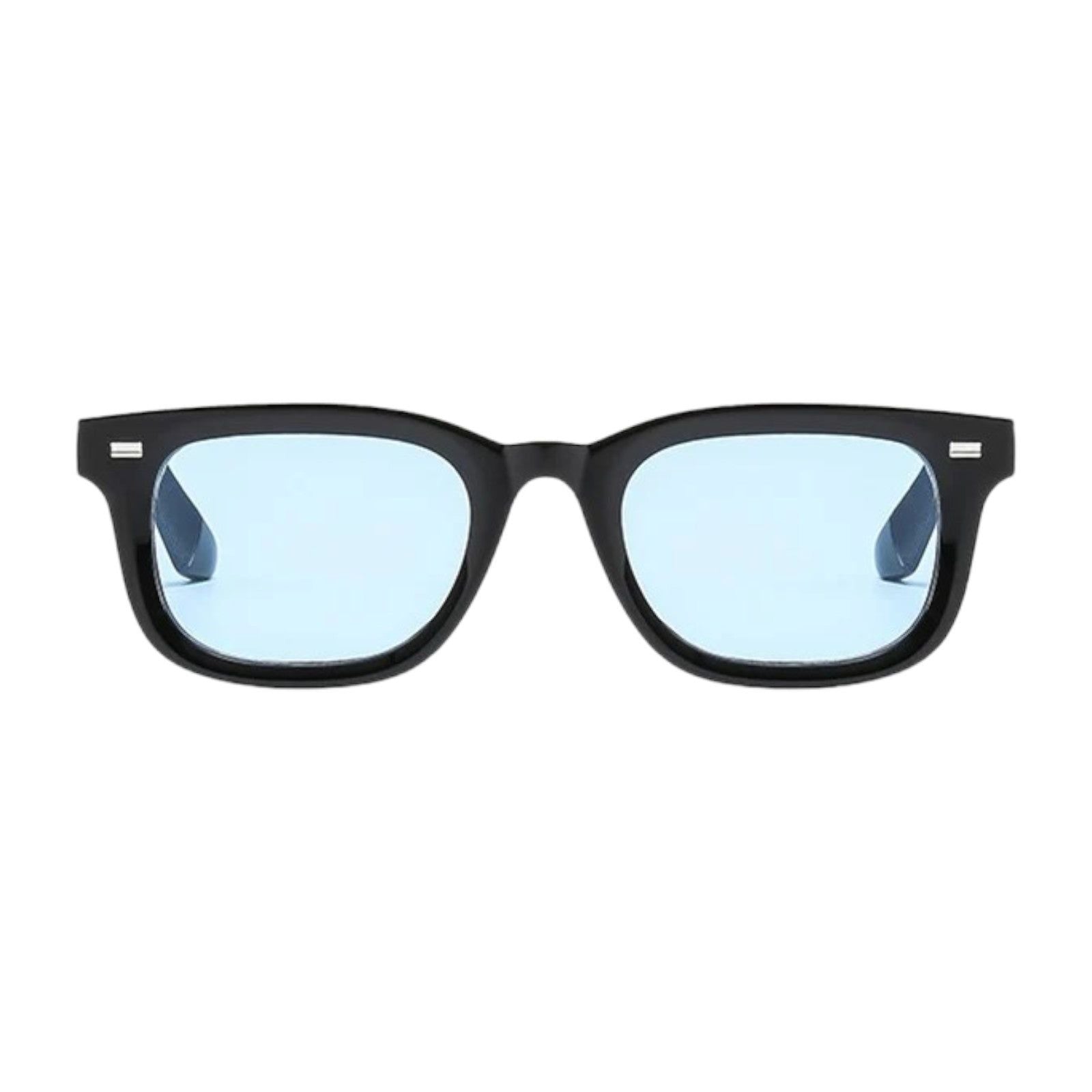 Classic Black Square Sunglasses with Silver Studs-11