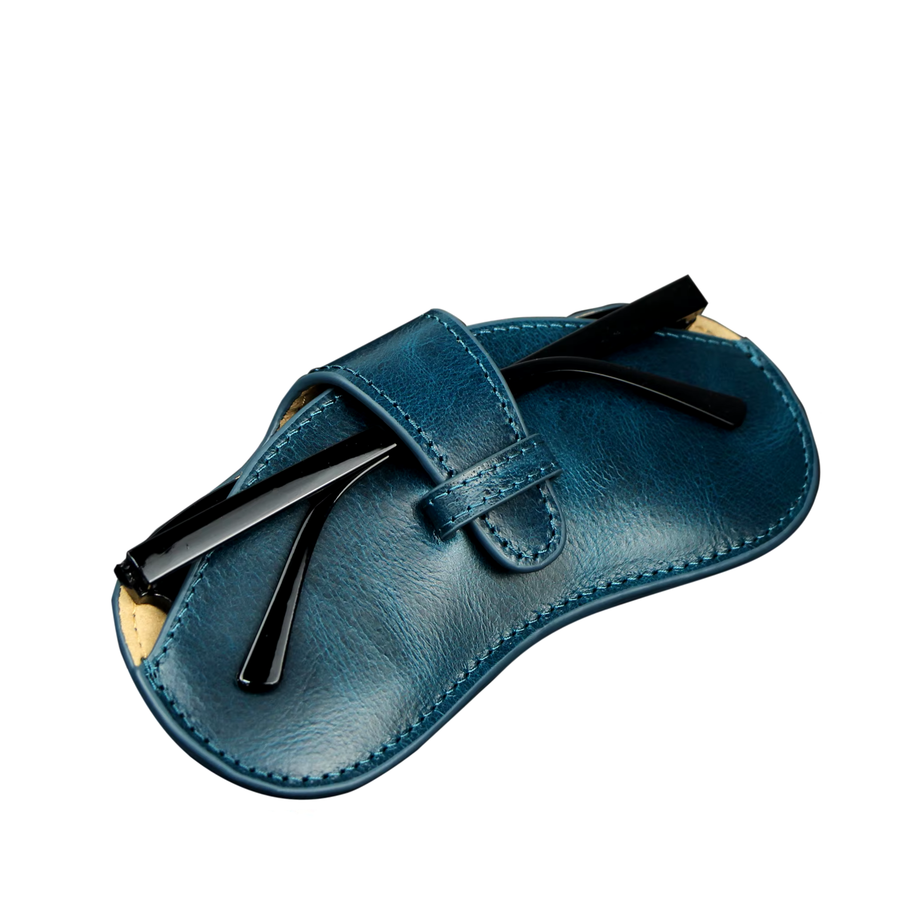 Genuine Cowhide Sunglasses Case – Microfiber Lined-4