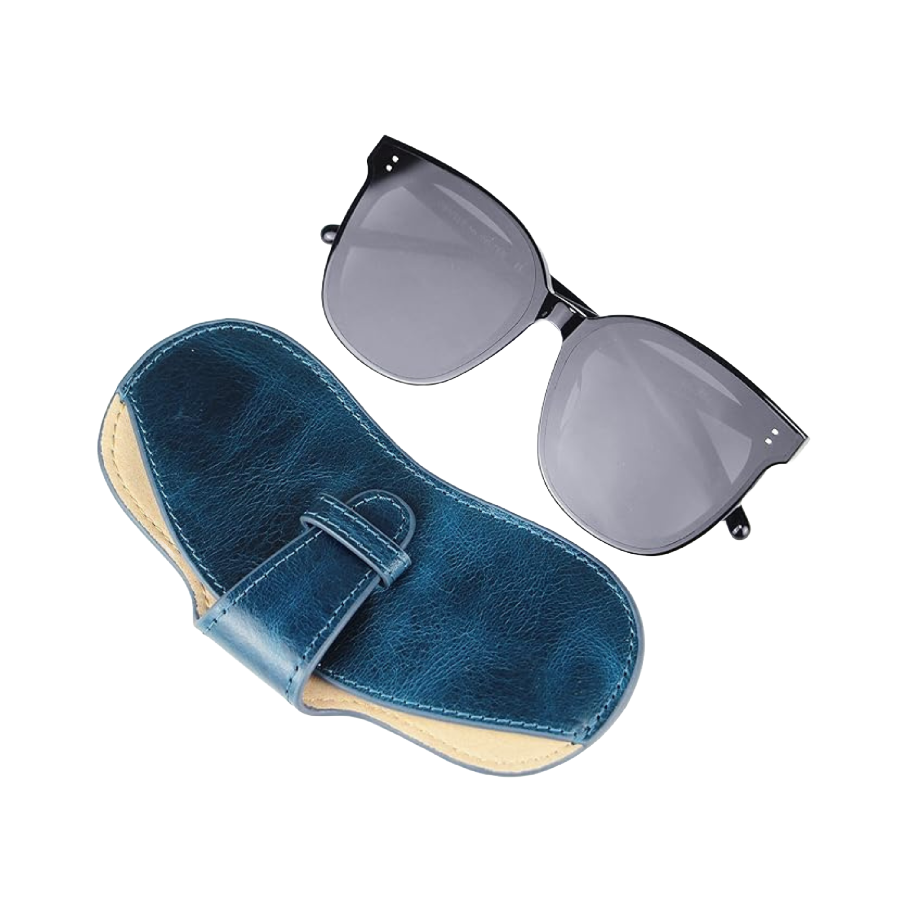 Modern Cowhide Sunglasses Case – Microfiber Lined-3