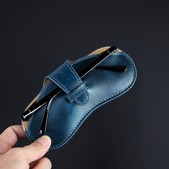Modern Cowhide Sunglasses Case – Microfiber Lined-12