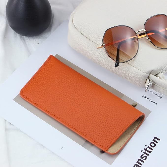 Unisex Leather Glasses Pouch – Compact Slip-In Sleeve-7