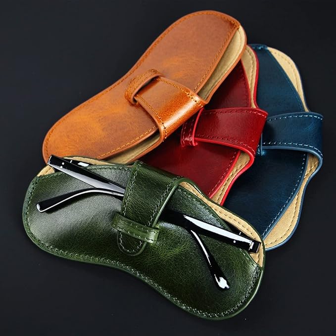 Designer Cowhide Sunglasses Case – Microfiber Lined-12