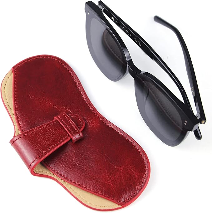 Genuine Cowhide Sunglasses Case – Microfiber Lined-7