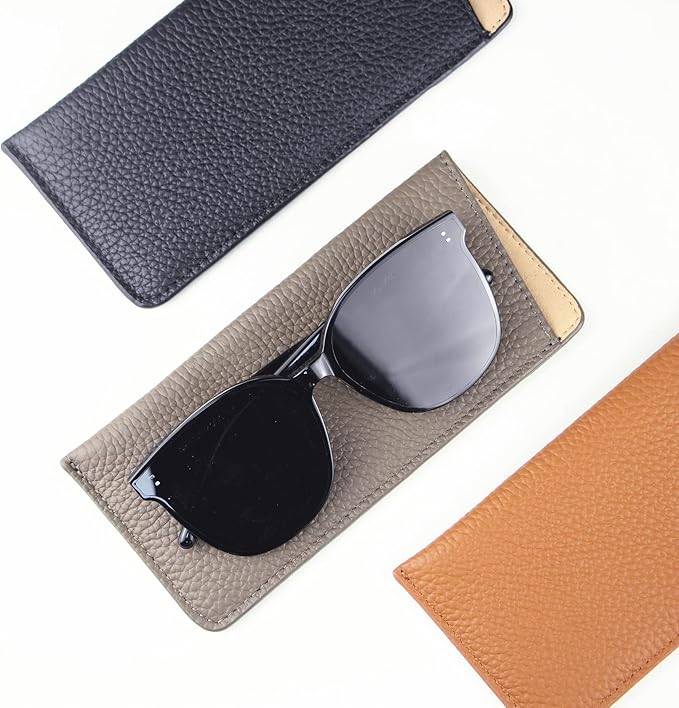 Leather Sunglasses Pouch – Minimalist Slip-In Case-10