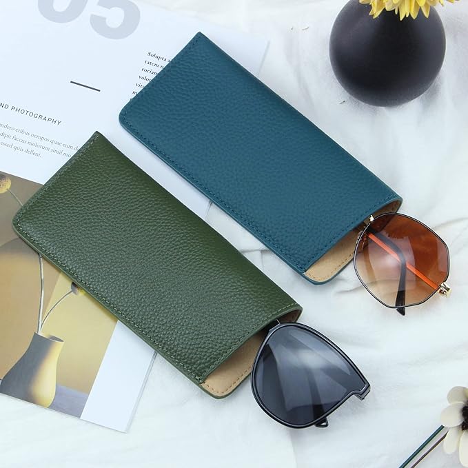 Leather Glasses Sleeve – Slip-In Pouch for Eyeglasses-8