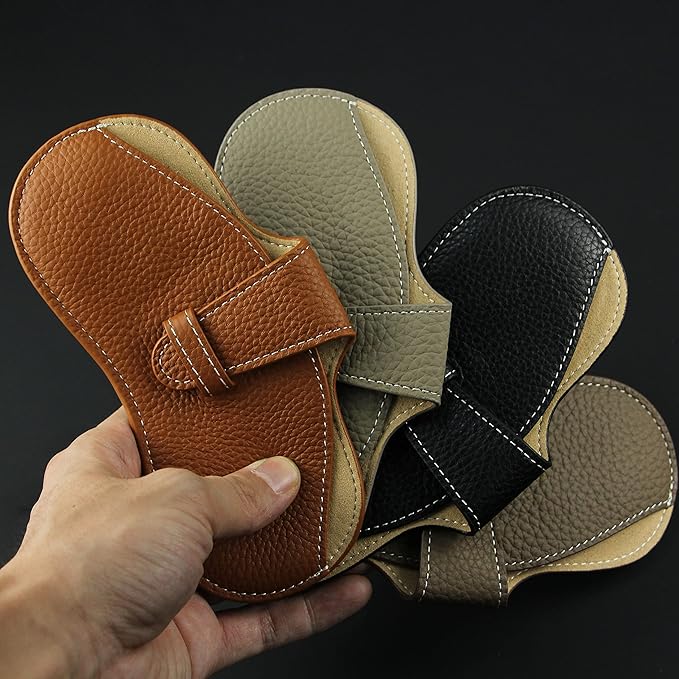 Oil-Waxy Leather Sunglasses Case – Microfiber Lined-6