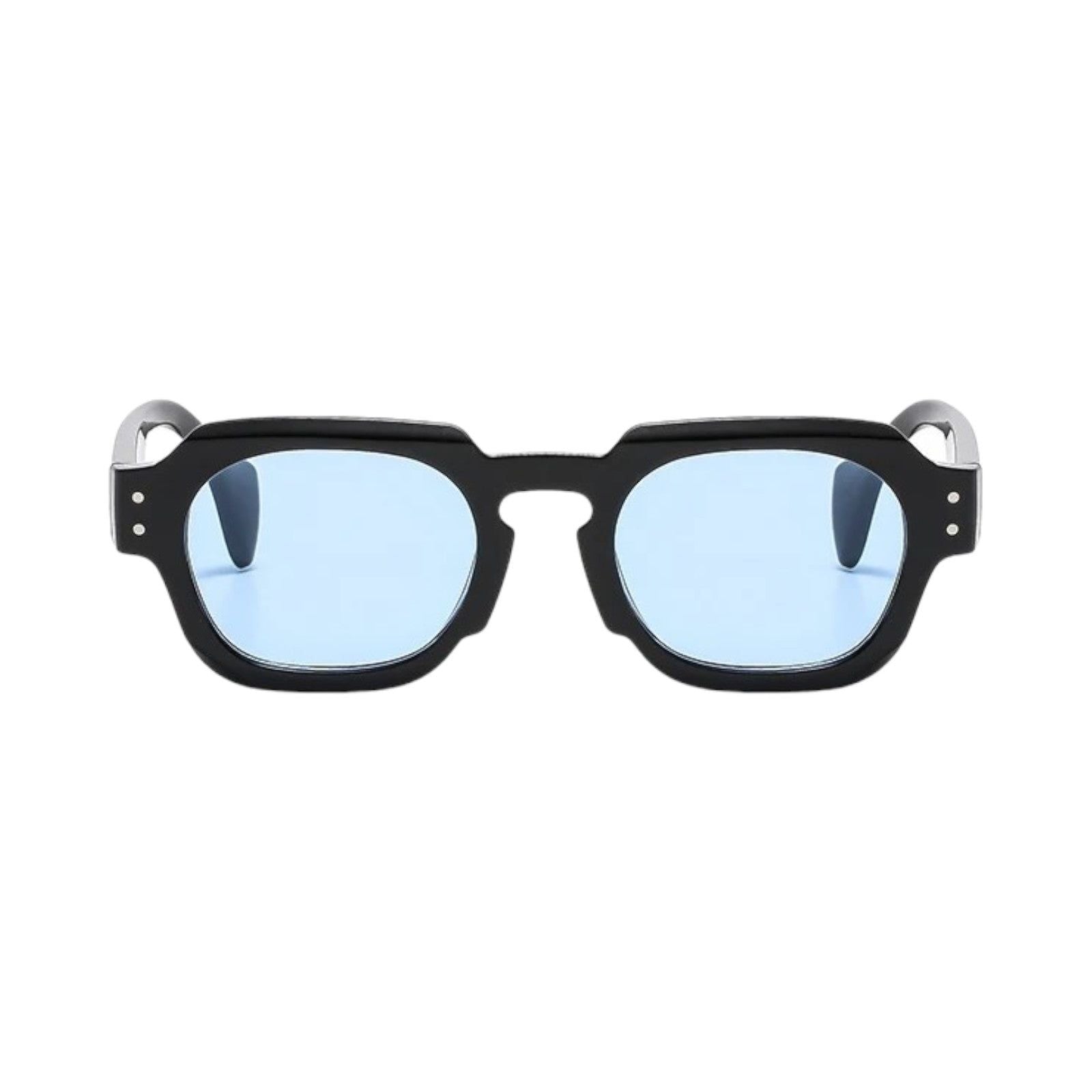 Black Square Sunglasses with Brown Lenses-14