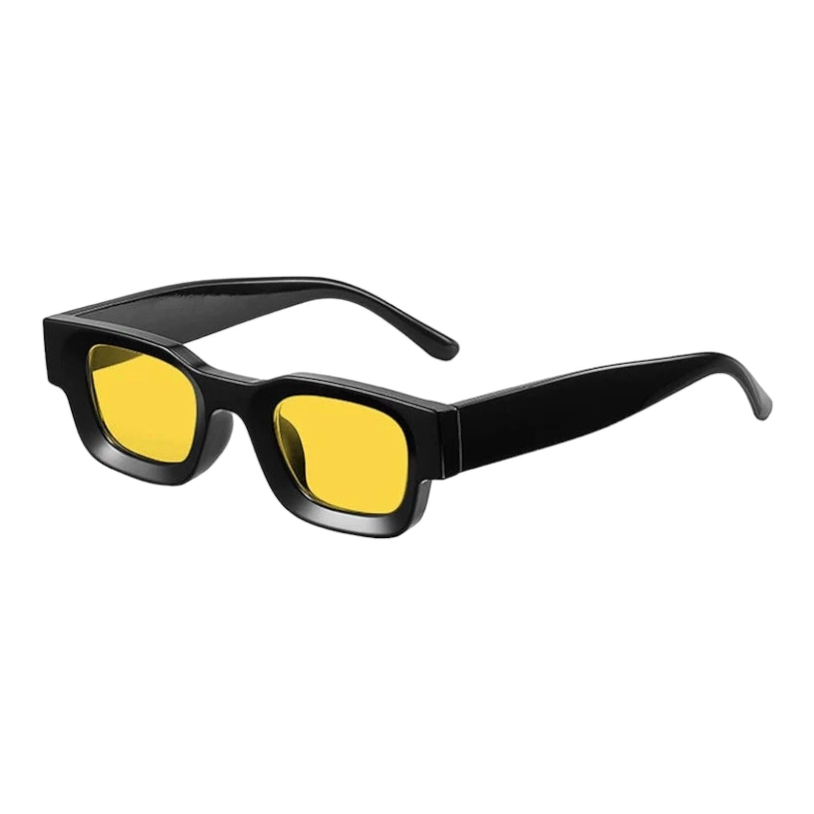 Chunky Square Sunglasses – All-Black Acetate, UV400-5