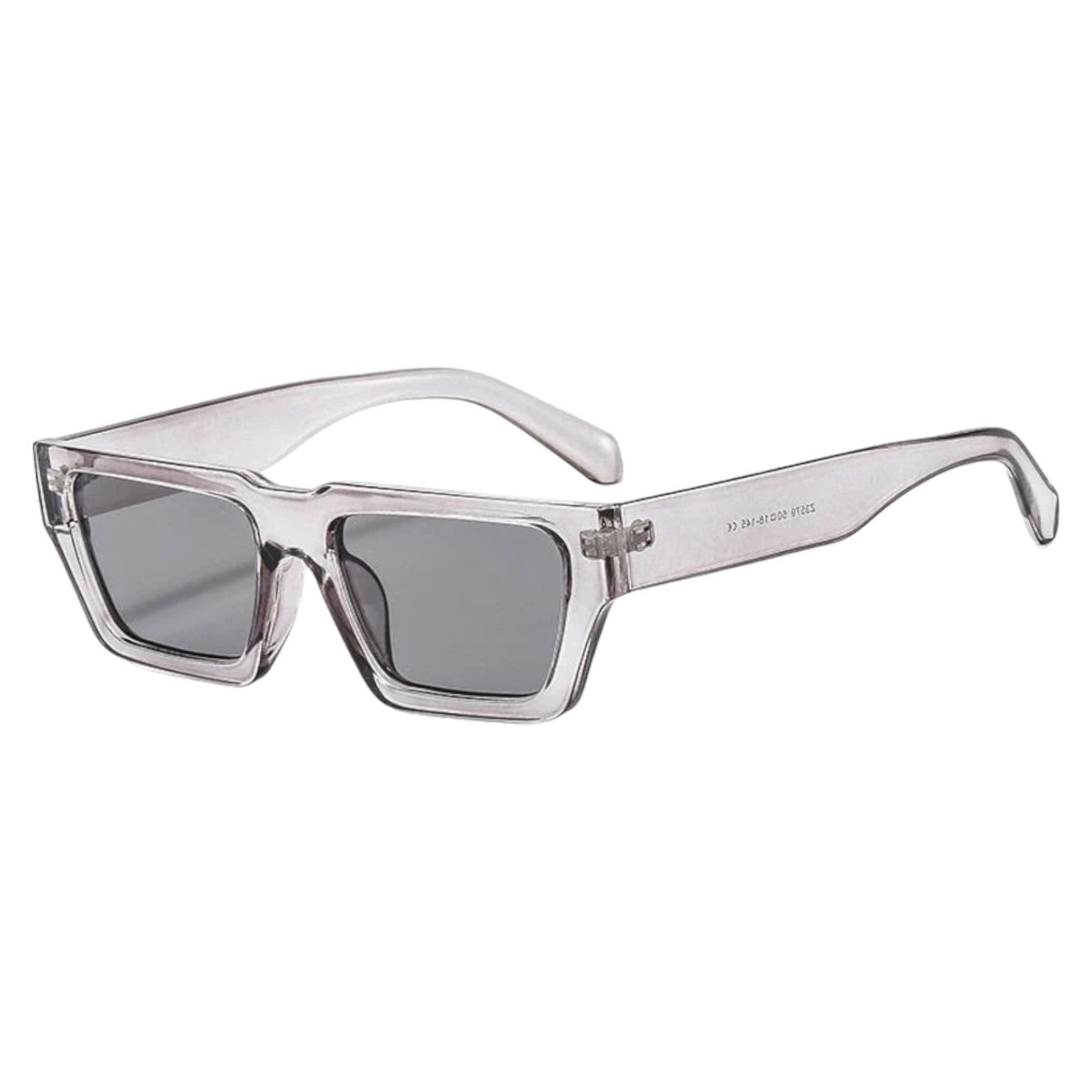 Black Flat-Top Rectangle Sunglasses-3