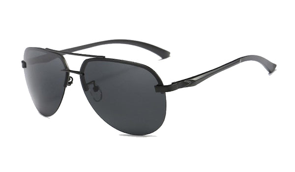 Rimless Black Aviator Sunglasses for Men - Classy  Stylish-1