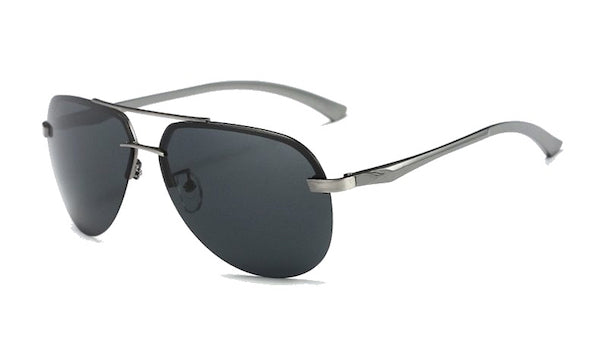 Rimless Black Aviator Sunglasses for Men - Classy  Stylish-2