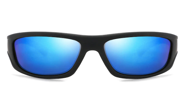 Blue Mirrored Sports Sunglasses for Men - Stylish Classy Performance Eyewear-2