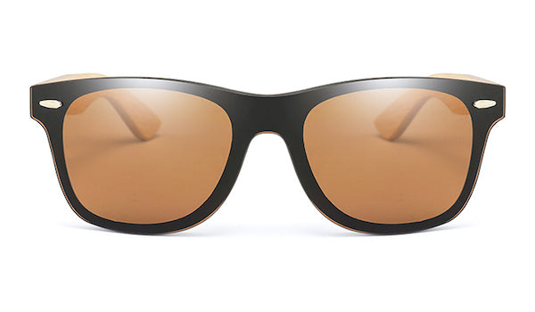 Bamboo Wood Sunglasses for Men - Stylish Brown Frame Fashion Accessory-2