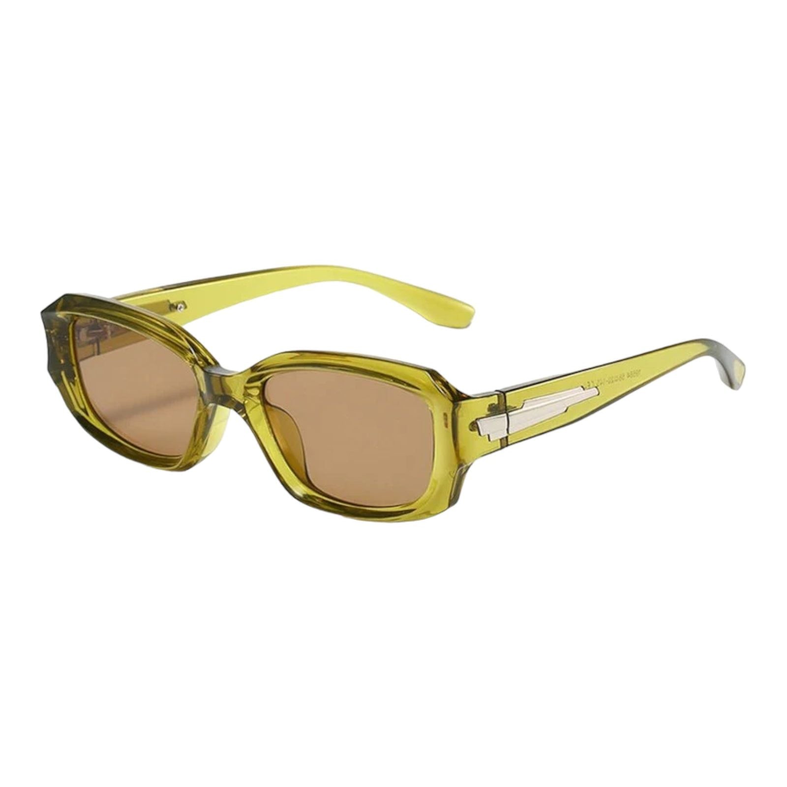 Black Rectangle Sunglasses with Blue Gradient Lenses-6