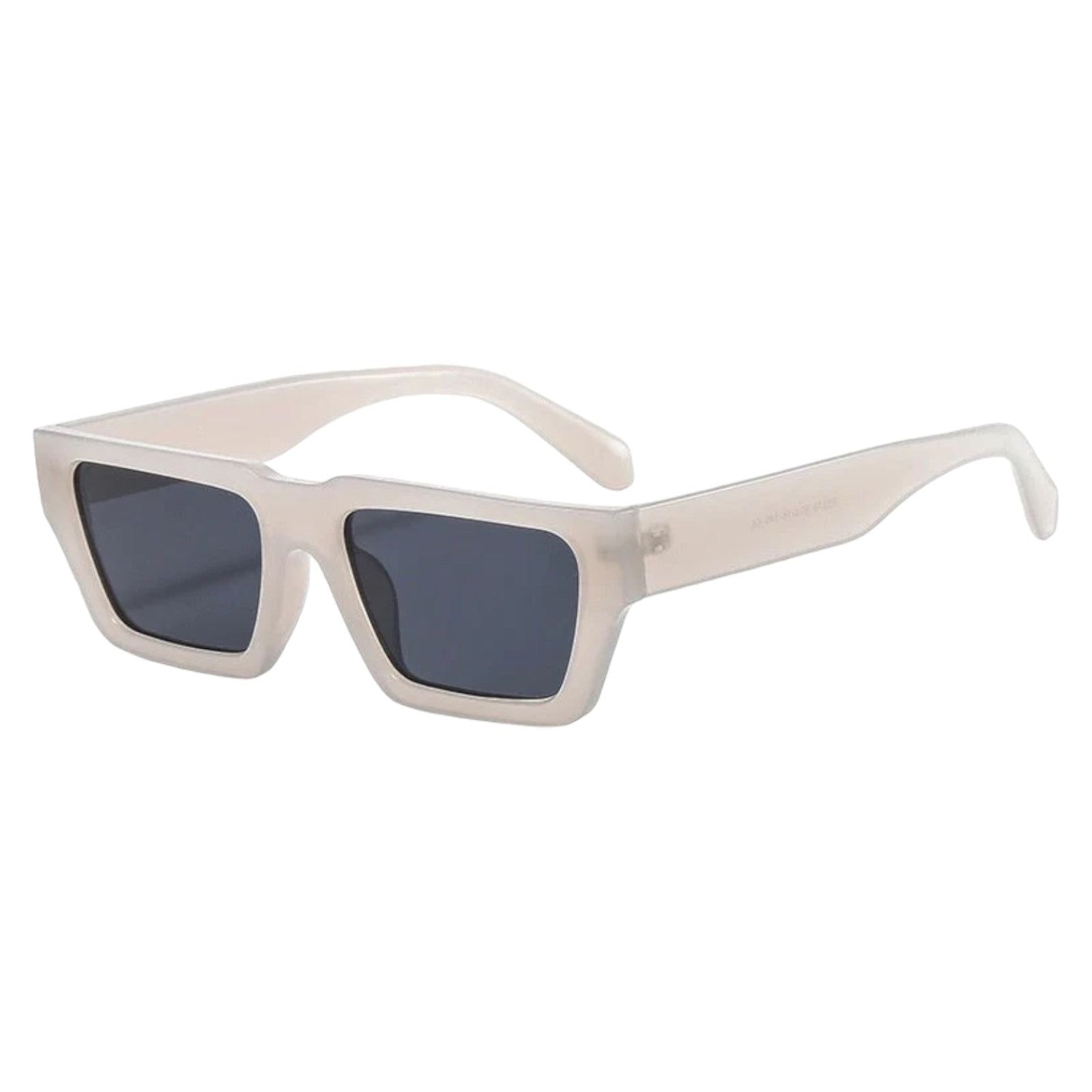 Black Flat-Top Rectangle Sunglasses-4