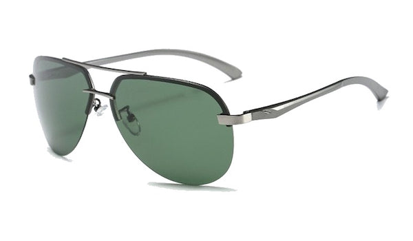 Rimless Green Aviator Sunglasses for Classy Men-1