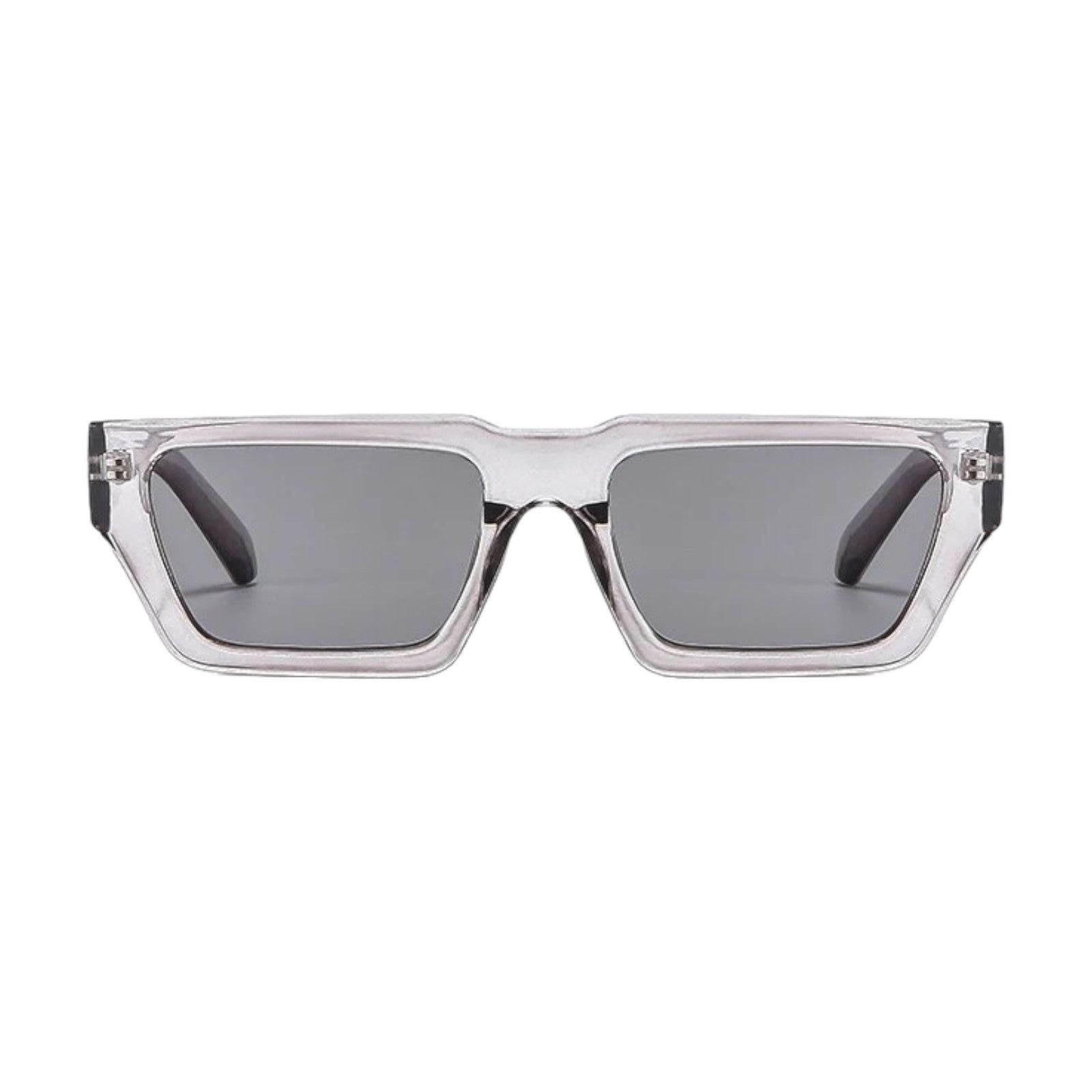 Black Flat-Top Rectangle Sunglasses-8