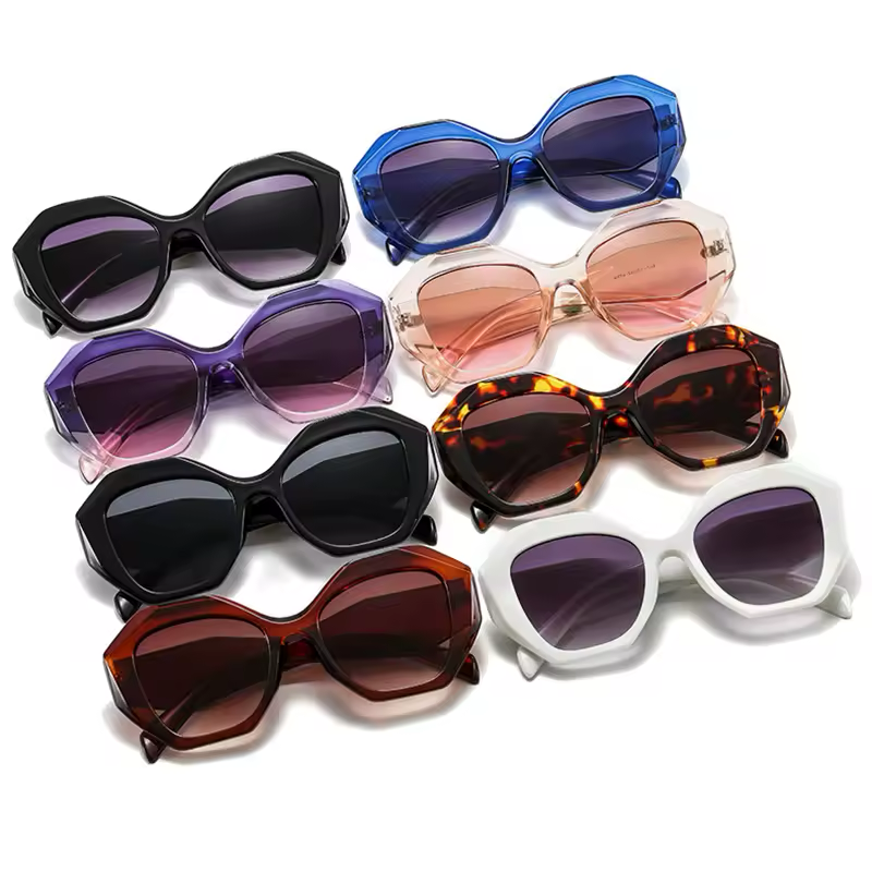Oversized Polygon Sunglasses – UV400, Women & Men-8
