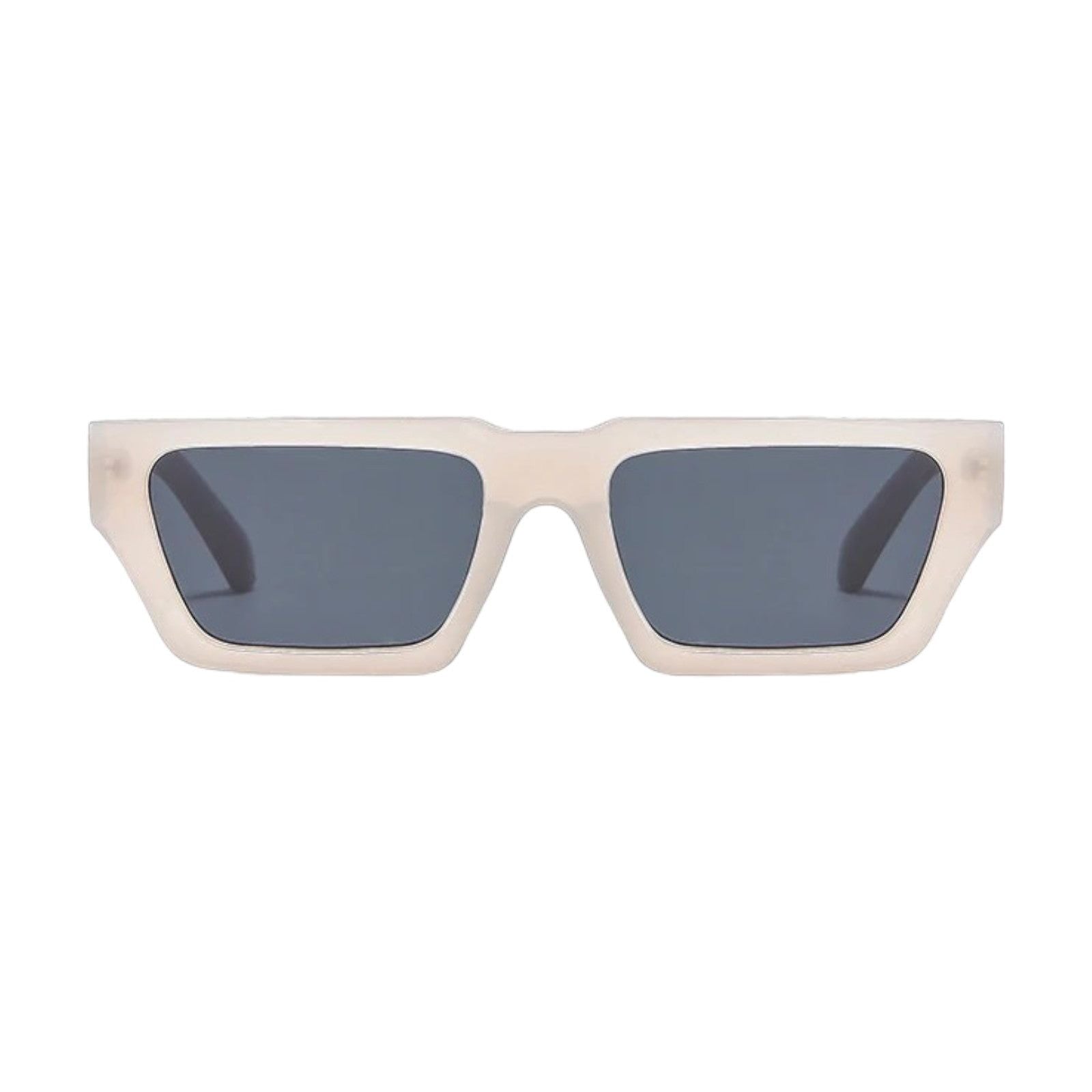 Black Flat-Top Rectangle Sunglasses-9