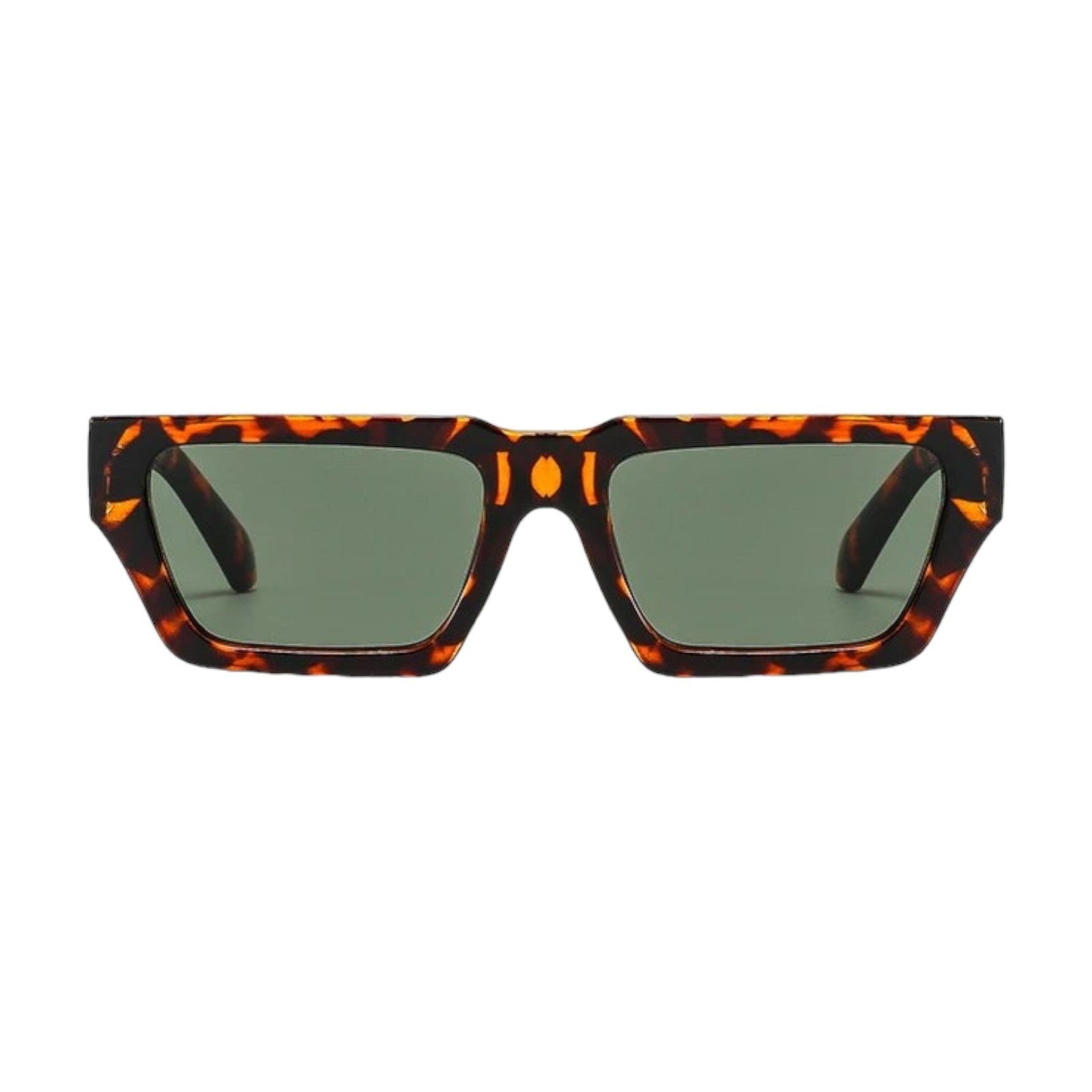 Black Flat-Top Rectangle Sunglasses-7
