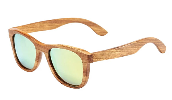 Polarized Bamboo Wood Sunglasses for Men - Stylish Gold Accents-1
