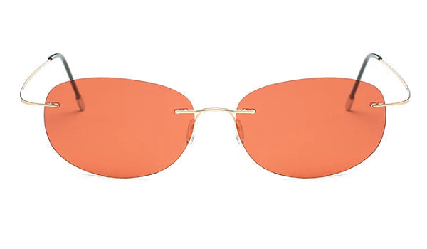 Red Lightweight Oval Sunglasses for Men - Stylish  Classy Eyewear-2