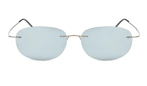 Lightweight Oval Silver Sunglasses for Men - Classy Style  Comfort-2
