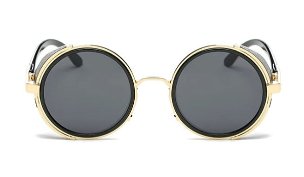Black  Gold Retro Side Shield Sunglasses for Men  Stylish  Classy Eyewear-2