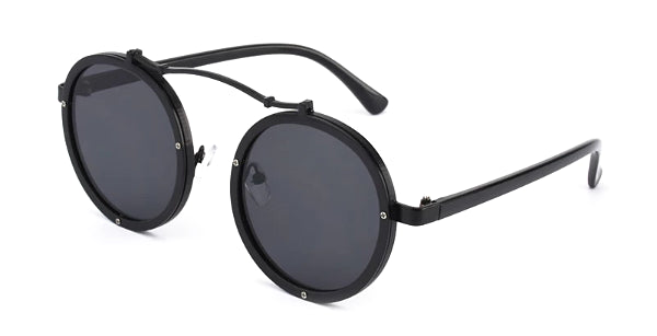 Round Black Retro Sunglasses for Men - Stylish and Classy Eyewear-1