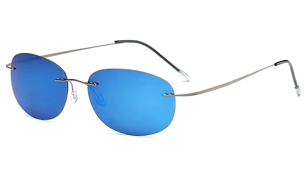 Blue Lightweight Oval Sunglasses for Men - Classic and Stylish Accessory-1