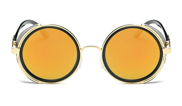 Gold Retro Side Shield Sunglasses for Men - Classy Vintage Style-2