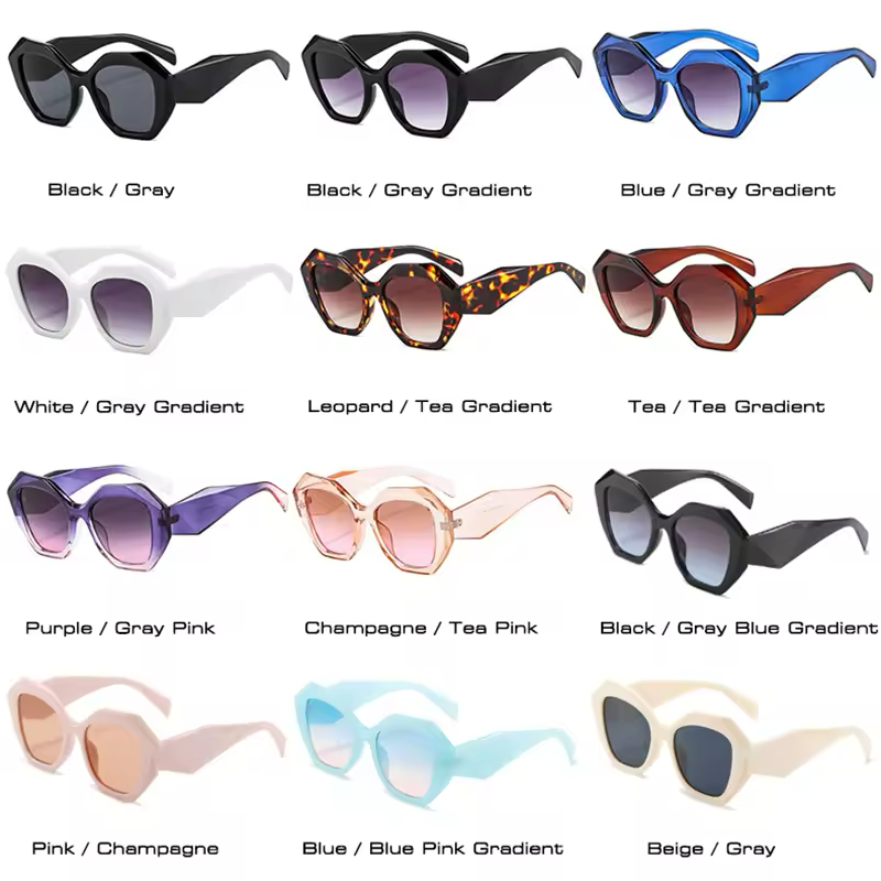 Oversized Polygon Sunglasses – UV400, Women & Men-9