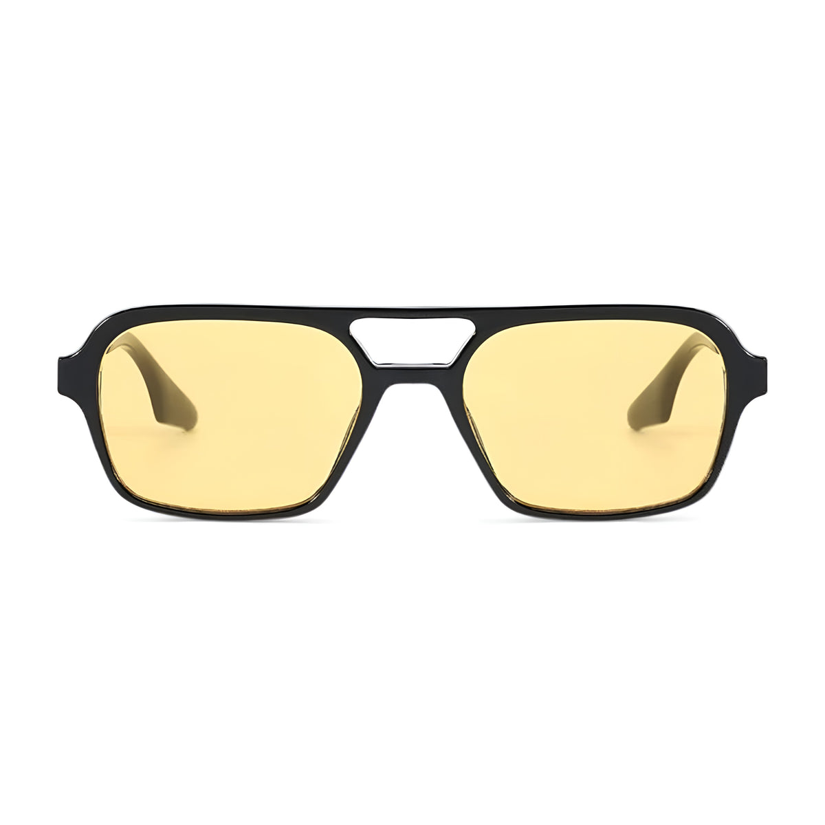 Men's square retro polarized sunglasses with UV400 protection
