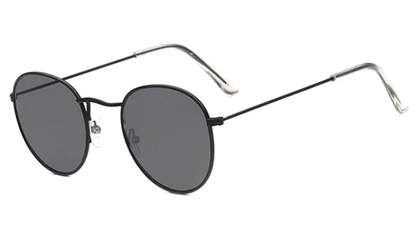 Mens All Black Round Sunglasses - Classy and Stylish Eyewear-1
