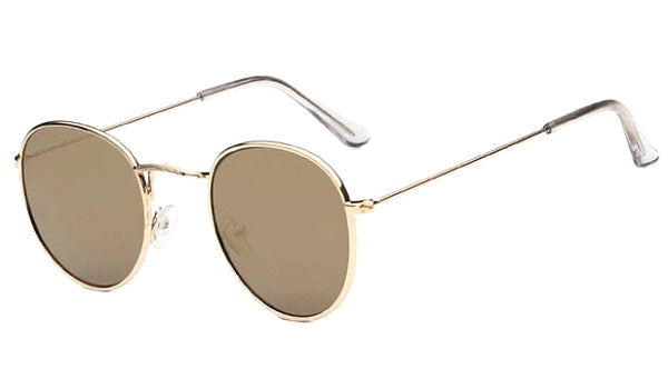 Round Brown Gold Sunglasses for Men - Classy Stylish Eyewear-1