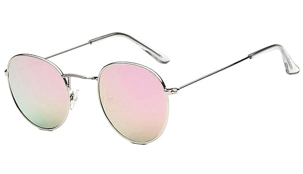 Round Pink Mirror Sunglasses for Men - Stylish and Classy Eyewear-2