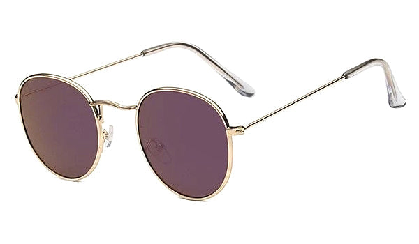 Round Purple Sunglasses for Men - Stylish  Classy Outdoor Accessory-1
