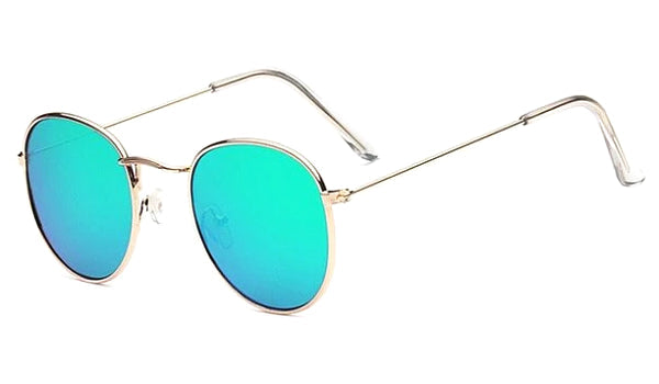 Turquoise Gold Round Sunglasses for Men  Classy Style  Comfort-1