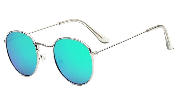 Turquoise Silver Round Sunglasses for Classy Men-1