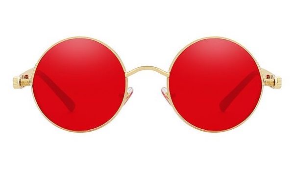 Vintage Red and Gold Glasses for Classy Men-2
