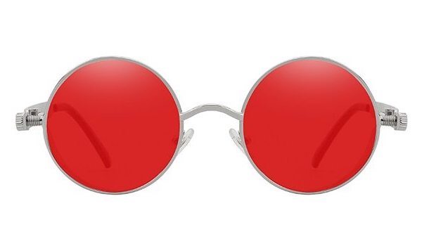 Vintage Red and Silver Glasses for Men - Classy Eyewear-2
