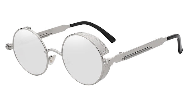 Vintage Silver Round Sunglasses for Classy Men-1