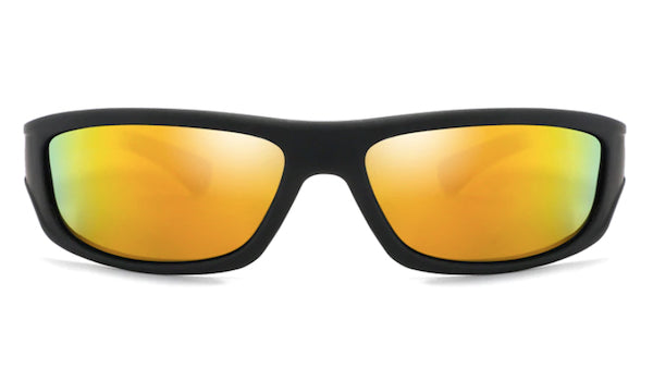 Orange Mirrored Sports Sunglasses for Men - Stylish  Functional Eyewear-2
